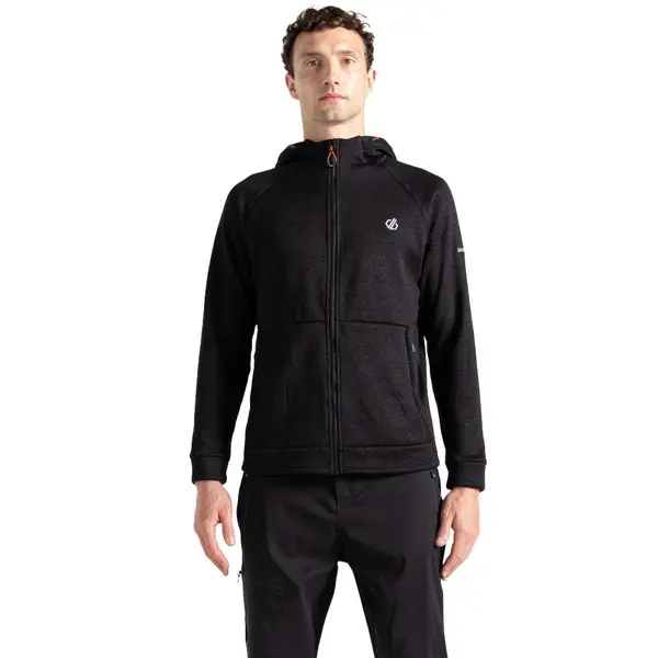 Image of Dare 2B Mens Shielding Full Zip Hooded Fleece Jacket 3XL - Chest 50' (127cm) Black DMA721-800-3XL