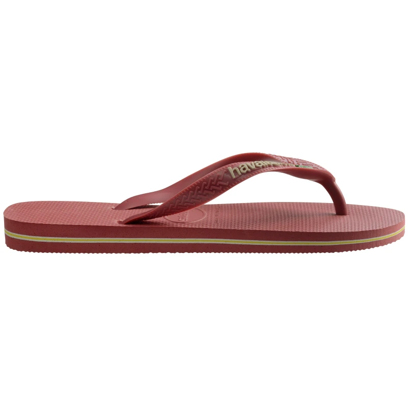 Image of Havaianas Womens Hav. Brasil Logo Ruby Red Flip Flops Pau female 4 (37)