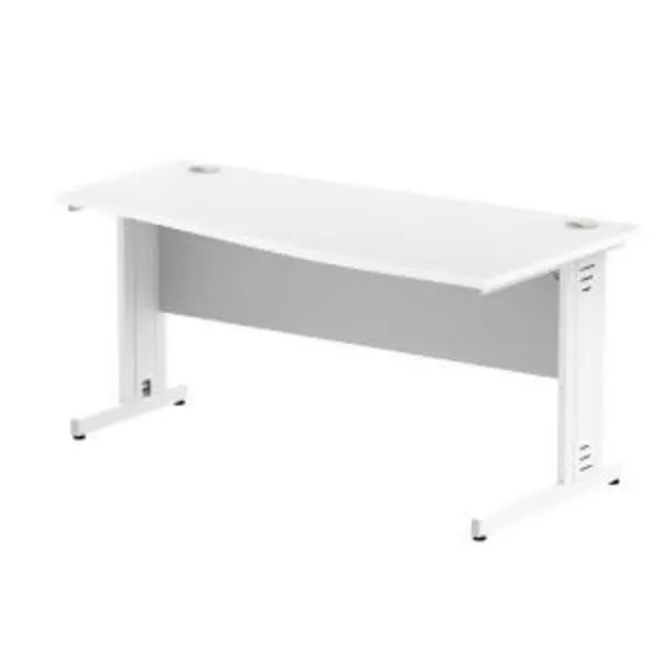 Image of Impulse 1600600 Right Hand White Cable Managed Leg Wave Desk White DYNMI003043