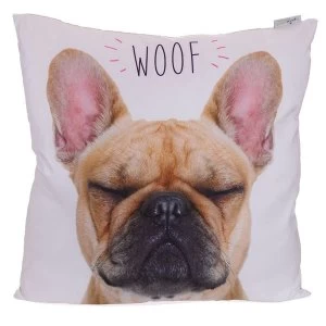 Image of WOOF French Bulldog Cushion