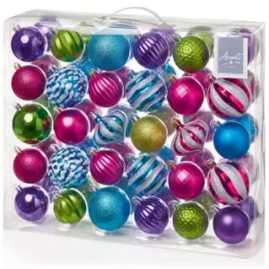 Image of Multicolour Mixed Bauble, Pack Of 60