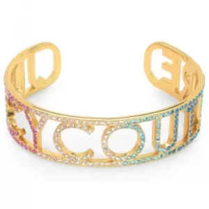 Image of Ladies Juicy Couture PVD Gold plated Iconic Juicy Rainbow Bangle