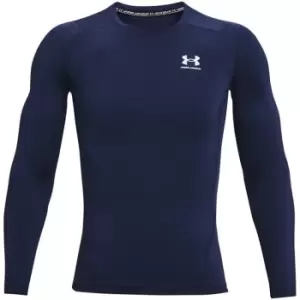 Image of Under Armour Armour HeatGear Armour Comp Long Sleeve Baselayer Top - Blue