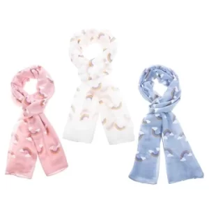 Image of Colourful Rainbow Print Scarf