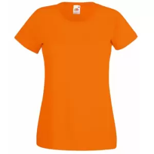 Image of Fruit Of The Loom Ladies/Womens Lady-Fit Valueweight Short Sleeve T-Shirt (Pack Of 5) (M) (Orange)