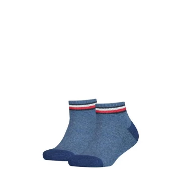 Image of Tommy Hilfiger Hilfiger Icon Quarter Socks 2 Pack Boys - Blue