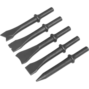 Image of Sealey 5 Piece .401" Shank Air Hammer Chisel Set