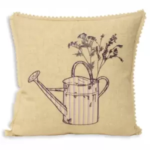 Image of Riva Home Watering Can Cushion Cover (45x45cm) (Lavender)
