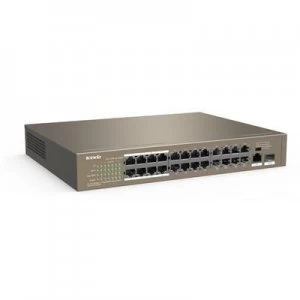 Image of Tenda TEF1126P-24-250W network switch Unmanaged Fast Ethernet (10/100) Grey Power over Ethernet (PoE)
