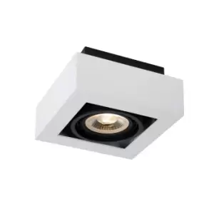 Image of Zefix Modern Ceiling Spotlight - LED Dim to warm - GU10 - 1x12W 2200K/3000K - White