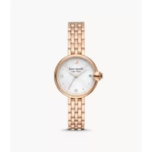 Image of Kate Spade New York Womens Chelsea Park Three-Hand Date -Tone Stainless Steel Watch - Rose Gold