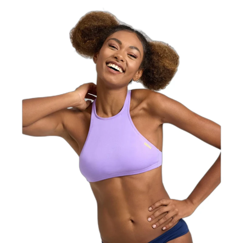 Image of Womens swimsuit top Arena Crop Think R Violet Female S