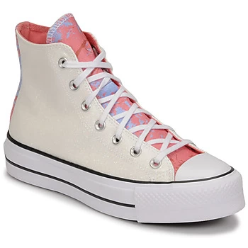Image of Converse CHUCK TAYLOR ALL STAR LIFT HYBRID SHINE HI womens Shoes (High-top Trainers) in White,2.5