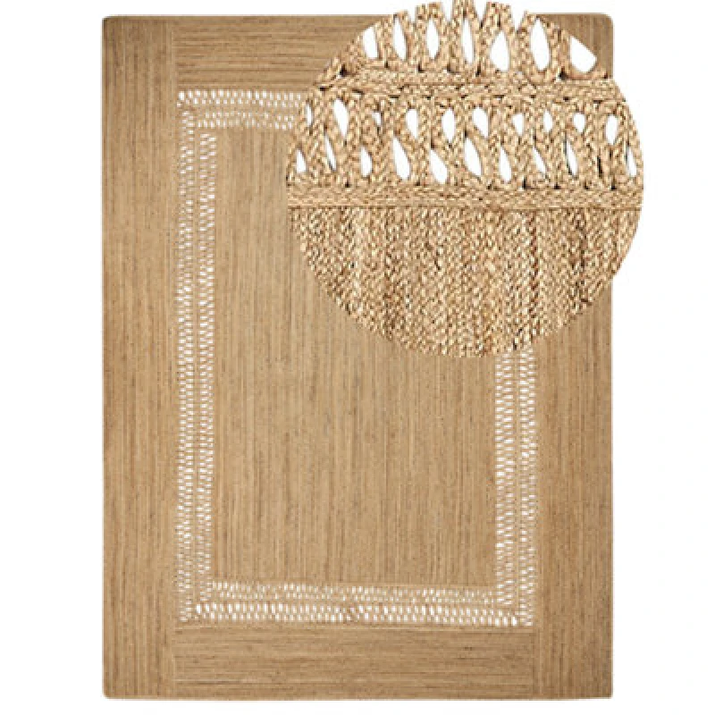 Image of Beliani Rug Yenikoy Beige 300 X 400 Cm Jute