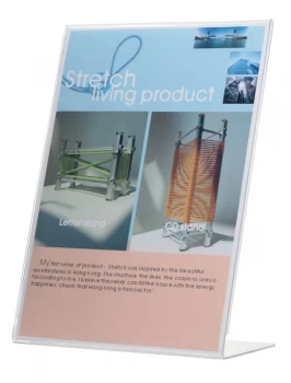 Image of Q-Connect Slanted Sign Holder L-Shape A5