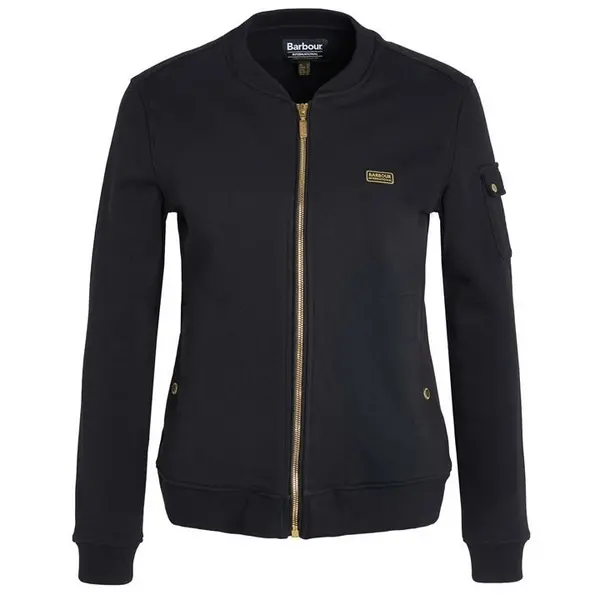 Image of Barbour International Magna Zip-Through Sweatshirt - Black 8