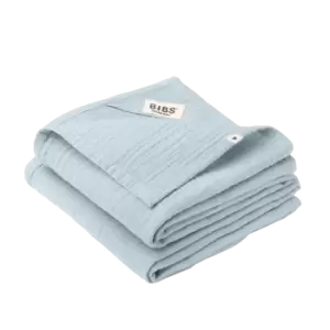Image of BIBS Muslin Cloth 2-Pack 70 x 70cm Baby Blue 2 pcs