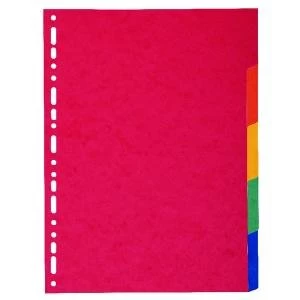 Image of Exacompta Recycled 5-Part Dividers 225gsm A4 Maxi Bright Multi 2105E