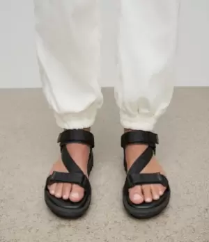 Image of AllSaints Womens Atlanta Sandals, Black, Size: UK 8/US 11/EU 41