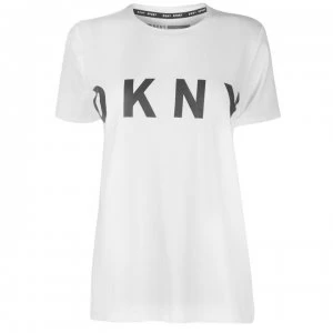 Image of DKNY Crew Logo T Shirt - White