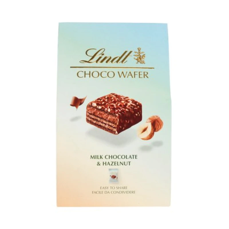 Image of Lindt Choco Wafer Milk Chocolate and Hazelnut 135g FOLIN016