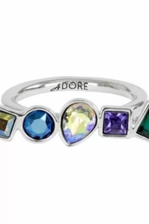 Image of Adore Jewellery Mixed Crystal Ring Size L JEWEL 5375531