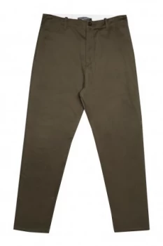 Image of Mens French Connection Selvedge Chinos Dark Green