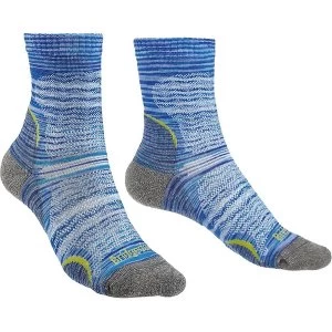 Image of Bridgedale HIKE Ultra Light Merino Performance Pattern Womens - Medium Multi Blue