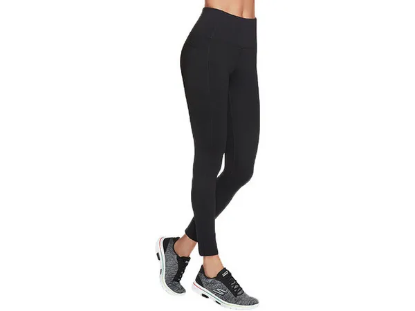 Image of Skechers Womens Go Walk Wear High Waisted Leggings Large Black SKE1798-BLK-L