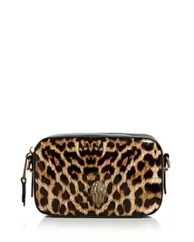 Image of Kurt Geiger London Shoreditch Small Leopard Print Camera Bag