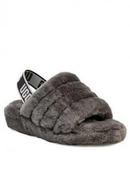 Image of Ugg Fluff Yeah Slide Slipper - Charcoal