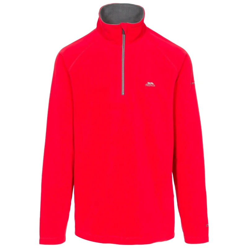 Image of Trespass Trespass Men Blackford Microfleece in Red Size: X-Small Red XS Male 5059000016905