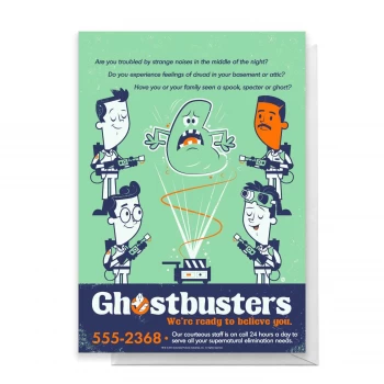 Image of Ghostbusters We Believe You Greetings Card - Large Card