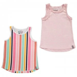 Image of SoulCal 2 Pack Jersey Vests Infant Girls - Rainbow/Pink