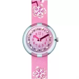 Image of Childrens Flik Flak Sparkling Cherry Blossom Shine Bright Watch