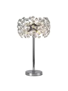Image of Table Lamp 6 Light G9 Polished Chrome, Crystal