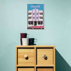 Image of Miami 2 Multicolor Decorative Metal Wall Accessory