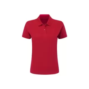 Image of SG Ladies Cotton Short Sleeve Polo Shirt (XS) (Red)