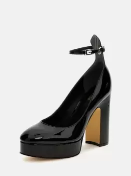Image of Guess Temis Patent Leather Court Shoes