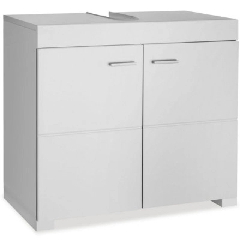 Image of Tectake Bathroom Cabinet Idris - For Sink Attachment With 2 Spacious Compartments - White