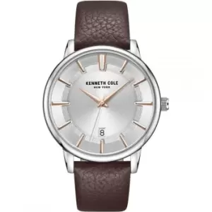 Image of Kenneth Cole Mens Kenneth Cole Modern Classic KCWGB0014104 - Silver and Brown