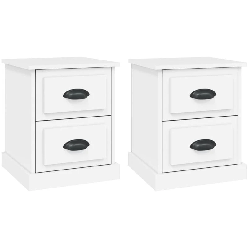 Image of VIDAXL Bedside Cabinets 2 pcs White 39x39x47.5cm Engineered Wood Vidaxl 8720845790356