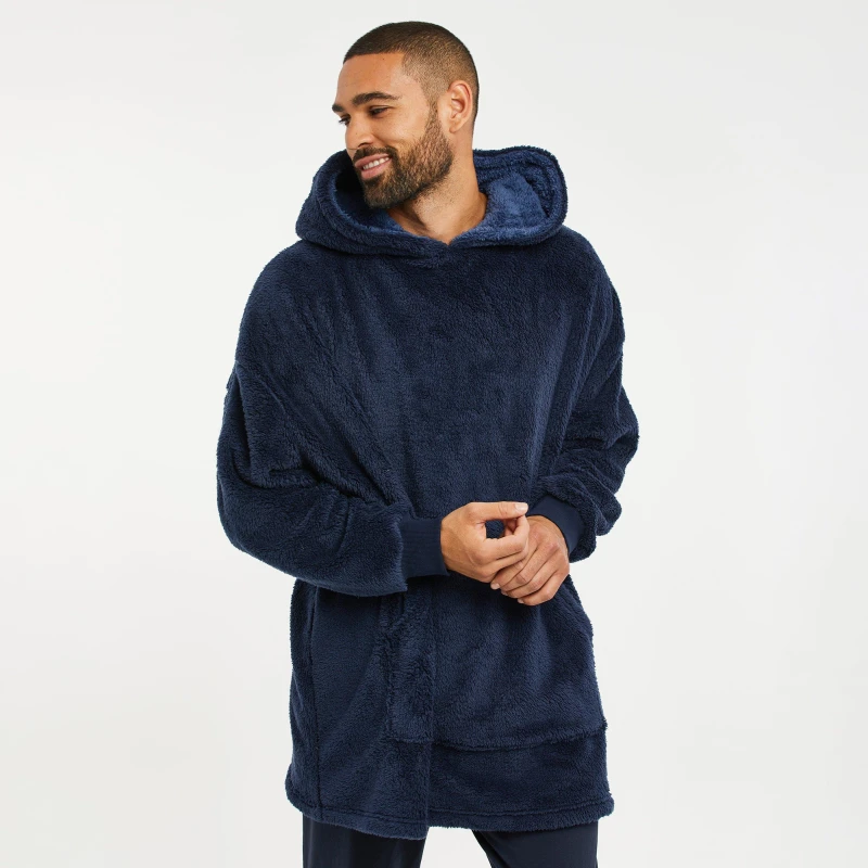 Image of Threadbare 'Jamie' Oversized Loungewear Hoodie Navy