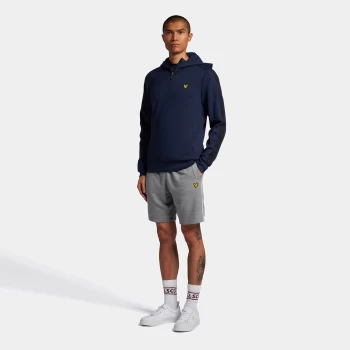 Image of Mens Sweat Short With Contrast Piping - Mid Grey Marl - M