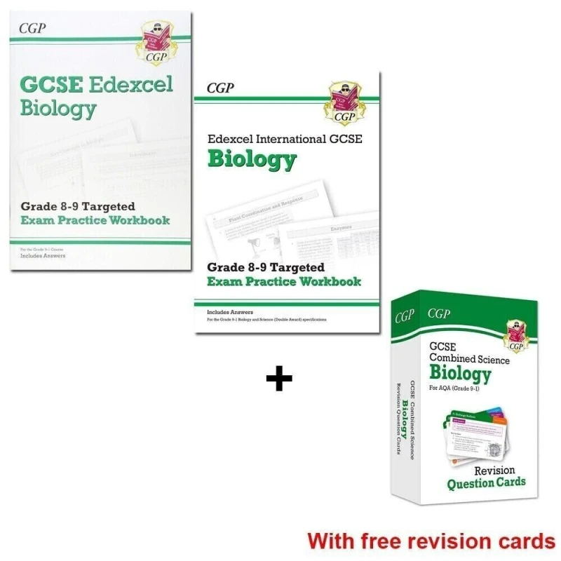 Image of GCSE Edexcel Biology 8-9 Targeted Exam Practice Workbook 2 Books + Free Cards CGP Books Books