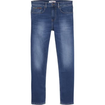 Image of Tommy Jeans Slim Tapered Austin Jeans - Wilson Mid Blue