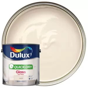 Image of Dulux Quick Dry Magnolia Gloss High Sheen Paint 2.5L