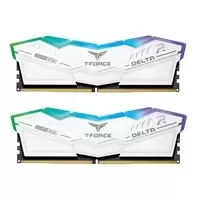 Image of TeamGroup Delta RGB 32GB (2X16GB) DDR5 PC5-51200C40 6400MHz Dual Channel Kit - White