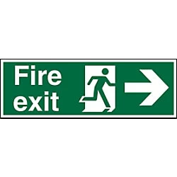 Image of Stewart Superior PSP121SRP Screw Plastic Sign 450x150 Fire Exit