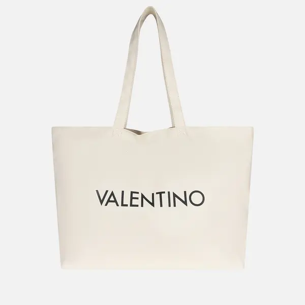 Image of Valentino Inwood Cotton Canvas Shopping Bag Cream female VBS7W101R48
